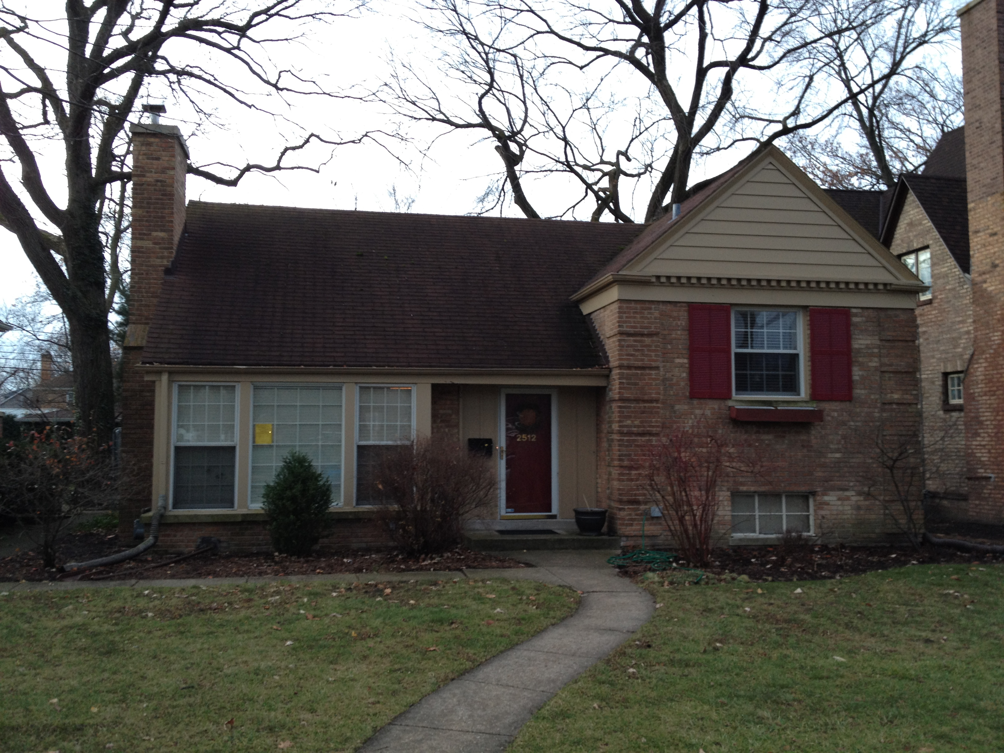 Front of house, before project