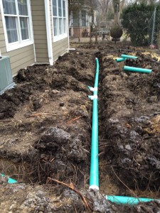 Drainage from house
